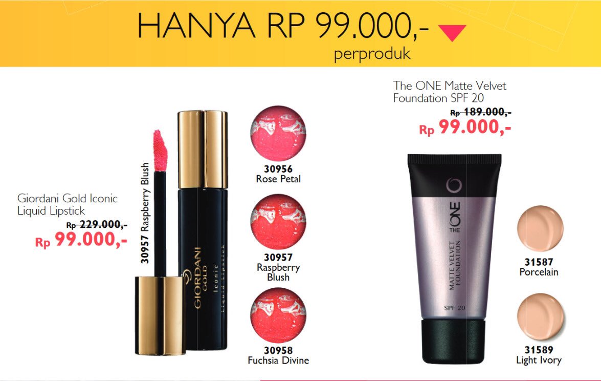 Ayo order lipstick dan foundation oriflamenya , minat WA : 089662676954