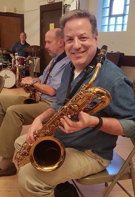 joethornton's tweet photo. Fun night playing Bari sax tonight with the River City Jazz Orchestra #jazz #wrongnotes https://t.co/72KDpe9Mtz