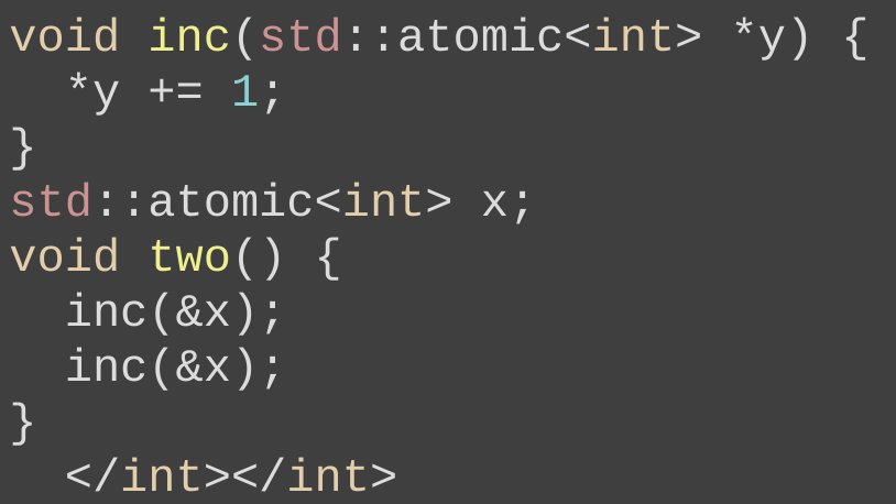 jfbastien's tweet image. Dear internet,

Thank you for closing my open &amp;lt;int&amp;gt; braces.

Sincerely,
std::atomic&amp;lt;int&amp;gt;
&amp;lt;/int&amp;gt;
