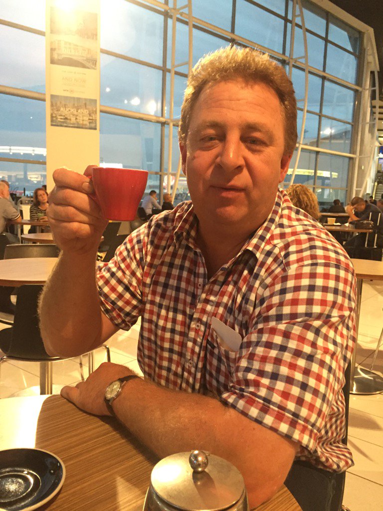 Pauloliver73's tweet photo. @NZAgronomy Pre flight cuppa tea. Off to Uruguay to spread the good word. #evangalist https://t.co/fQbN07hvbD