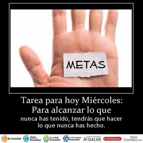 ClinicaDrC's tweet photo. Vos ya sabes cual es tu meta de hoy??? #BuenMiercoles @DrCormi https://t.co/MNmbeuLRuD