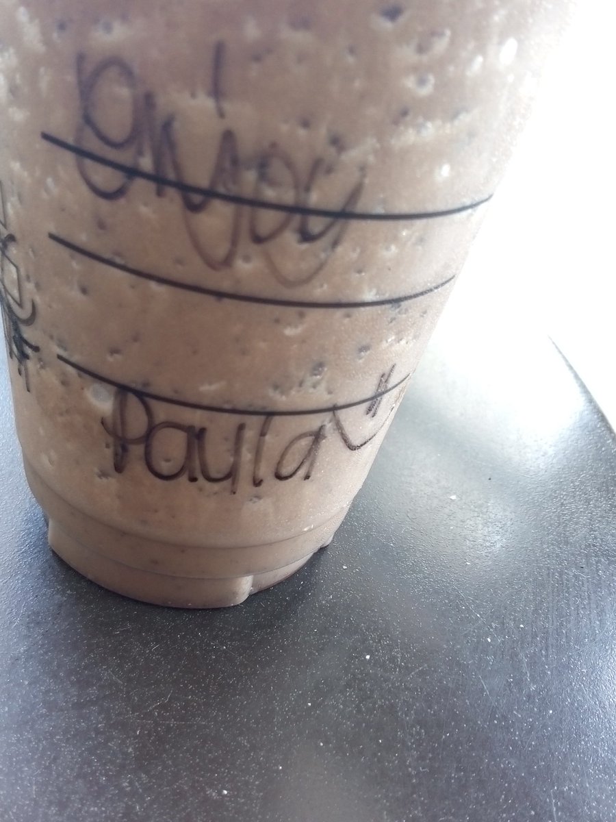 PauIwa's tweet photo. Thanks to the barista who wrote this on my Java Chip Frappucino. 😍❤
#GiveYourselfABreak
#ChillTime
#SBLover https://t.co/Waj8YVHNwR