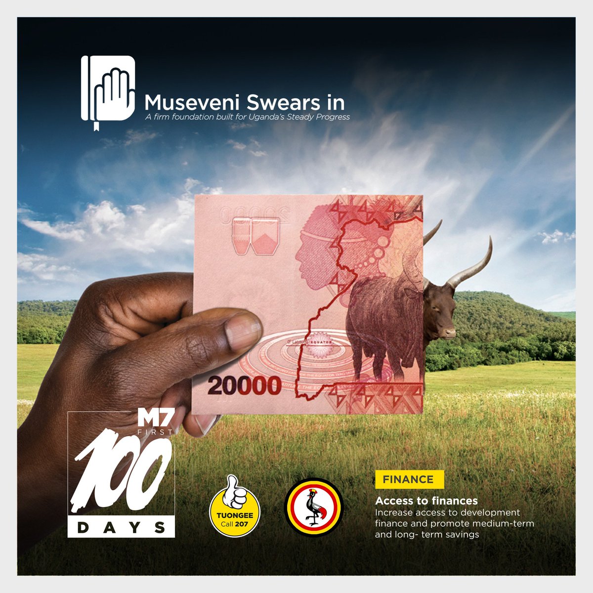 What do you look forward to in finance during the first 100d days of <a href="/KagutaMuseveni/">Yoweri K Museveni</a>'s reign?  #M7SwearsIn <a href="/mofpedU/">Ministry of Finance</a>