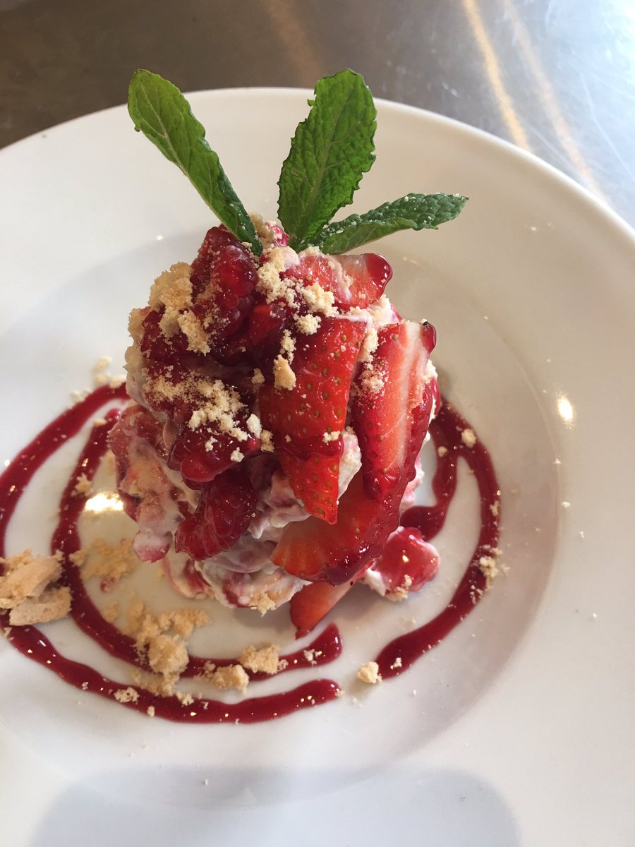 TSCardiff's tweet image. Eton Mess and  Bakewell Tart on the menu today