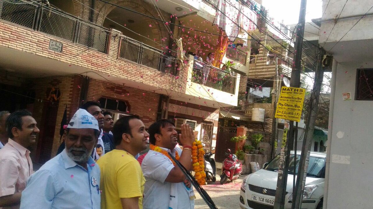 SachinAAP_'s tweet photo. PADYATRA at C-4,C-6 Block, Keshav Puram. https://t.co/xyZhLKYj0N