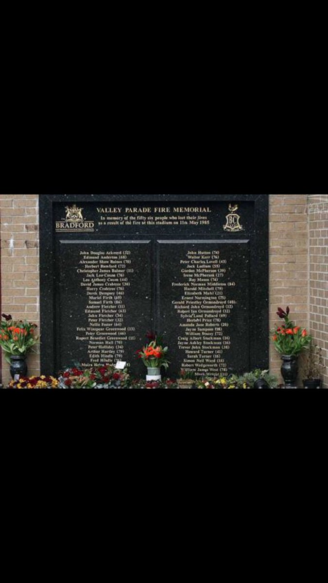 GillsInTheBlood's tweet photo. 31 years on, never forgotten. The 56 fans that went to watch a football match &amp; never came home. @officialbantams 🙏🏼 https://t.co/YeZ4DgDS0X