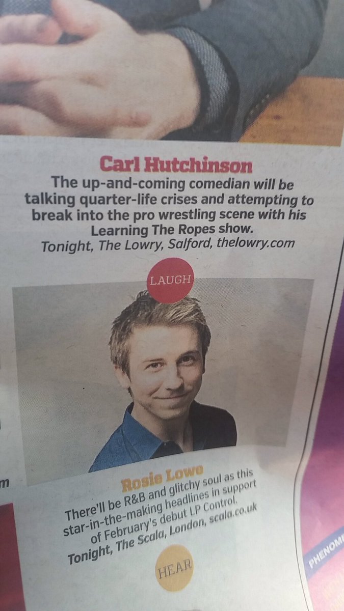 jo_26's tweet photo. Ohhhh look who I spied in today's metro, the fantastically funny @CPHutchinson #risingstar #toplaughs #goseehim https://t.co/UVp7Xd9sLg