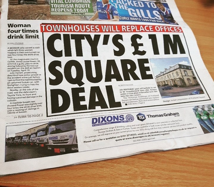 Check out today's front page of the <a href="/newsandstar/">News & Star</a>... 😊