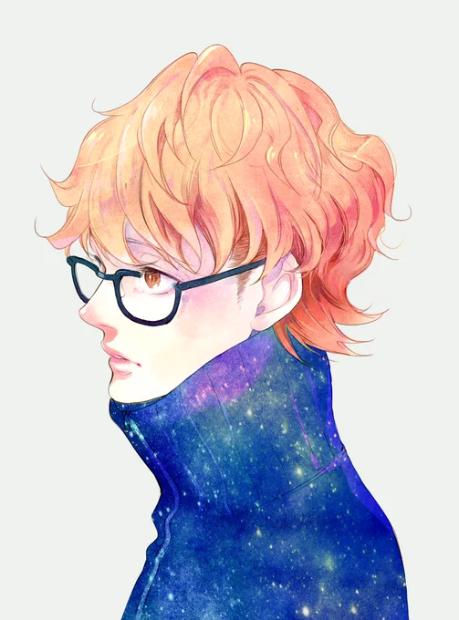 データを整理していたら、まだキャラを決めあぐねていた頃の望ちゃんが出てきた。海外のモデルさんを模写しながら描いていたような記憶があります。顔だけ描いて飽きてる(笑) 