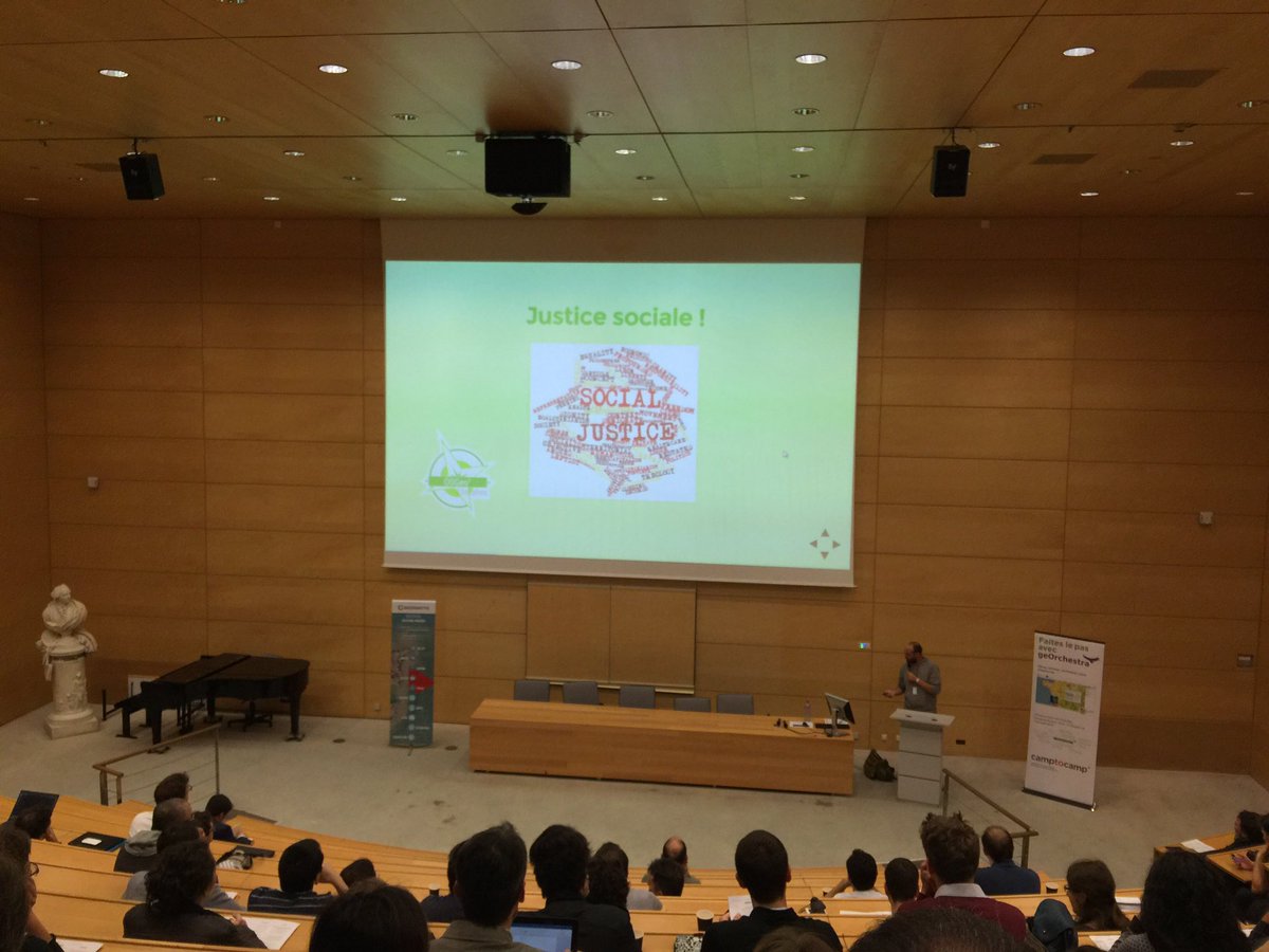 XDurang's tweet image. Conférence inaugurale #foss4gfr la géomatique libre a l&apos;aune de la #justicesociale @osgeofr