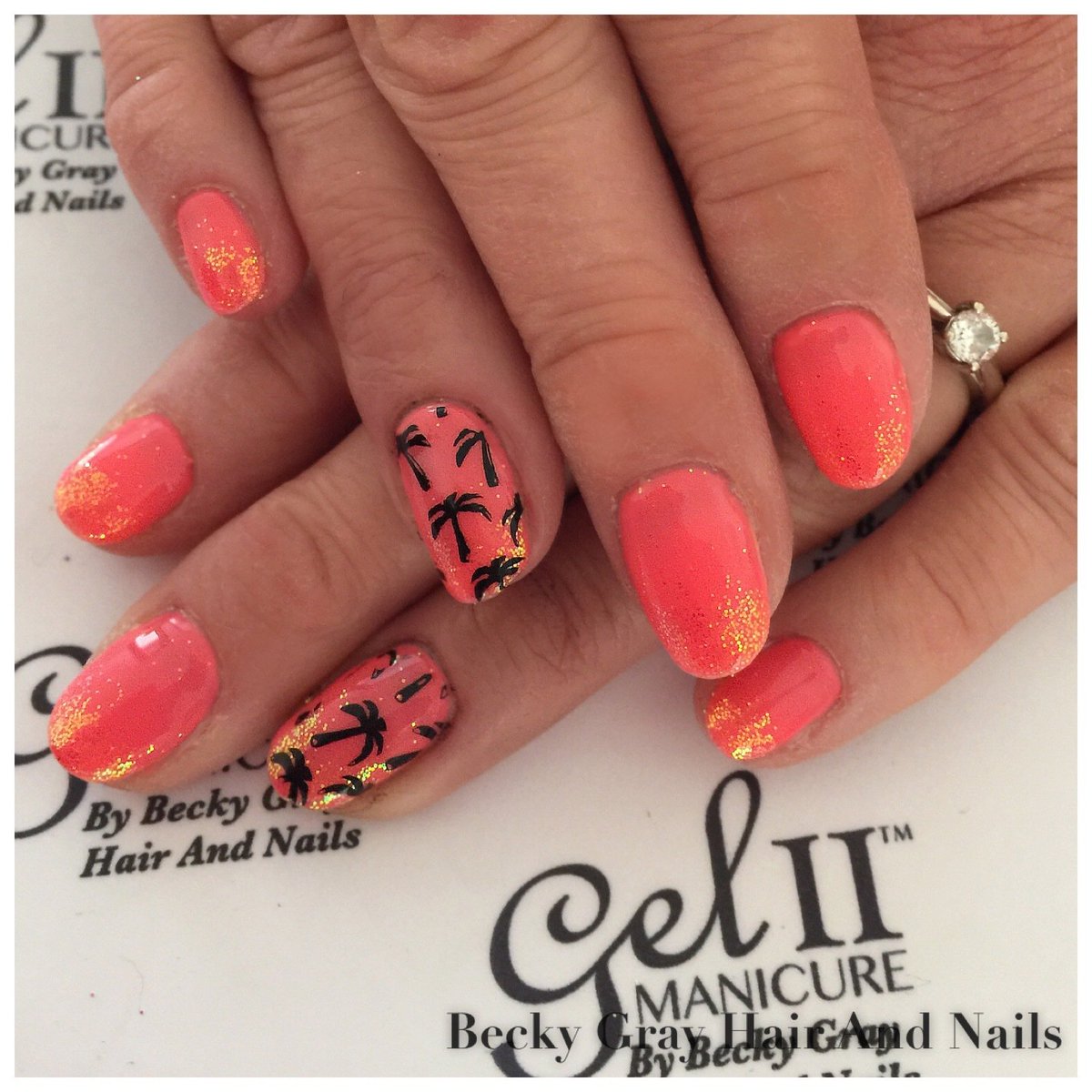 beckyhairnails's tweet photo. Gel II manicure mango tango and #showscratch #nails #tcbg #gelii #geltwo #manicure #Caribbeancollection #glitter https://t.co/5HsrWeoweg