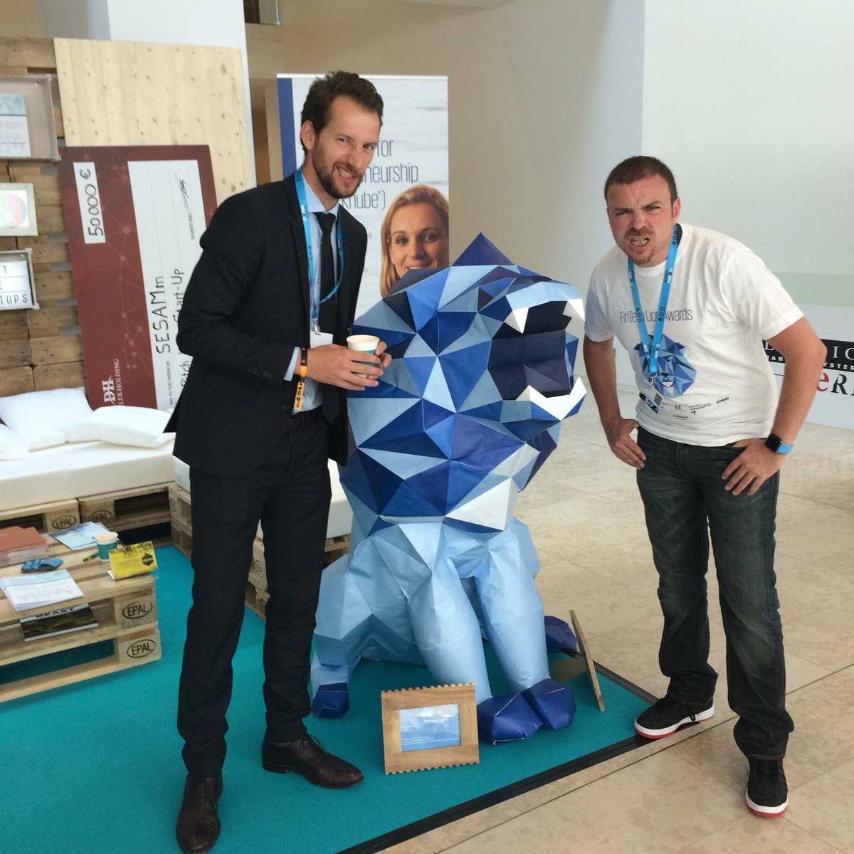 SchenkewitzS's tweet photo. #FinTechLion x 3 @KPMGLuxembourg village at #ICTSpring
Don't be scared! https://t.co/FdDGPRxwru