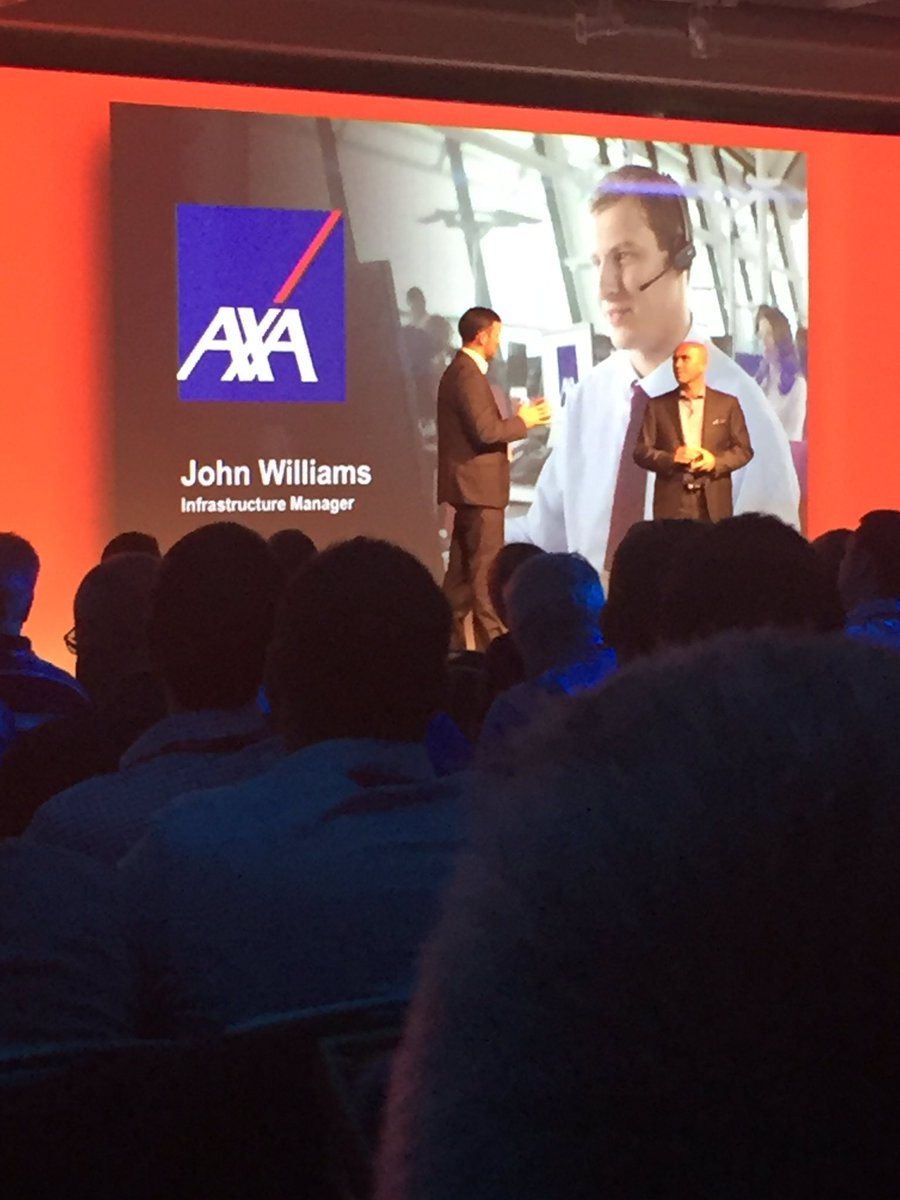 John Williams from AXA explaining how <a href="/Avaya/">Avaya</a> are a strong pillar of AXA's digital strategy #AvayaATF