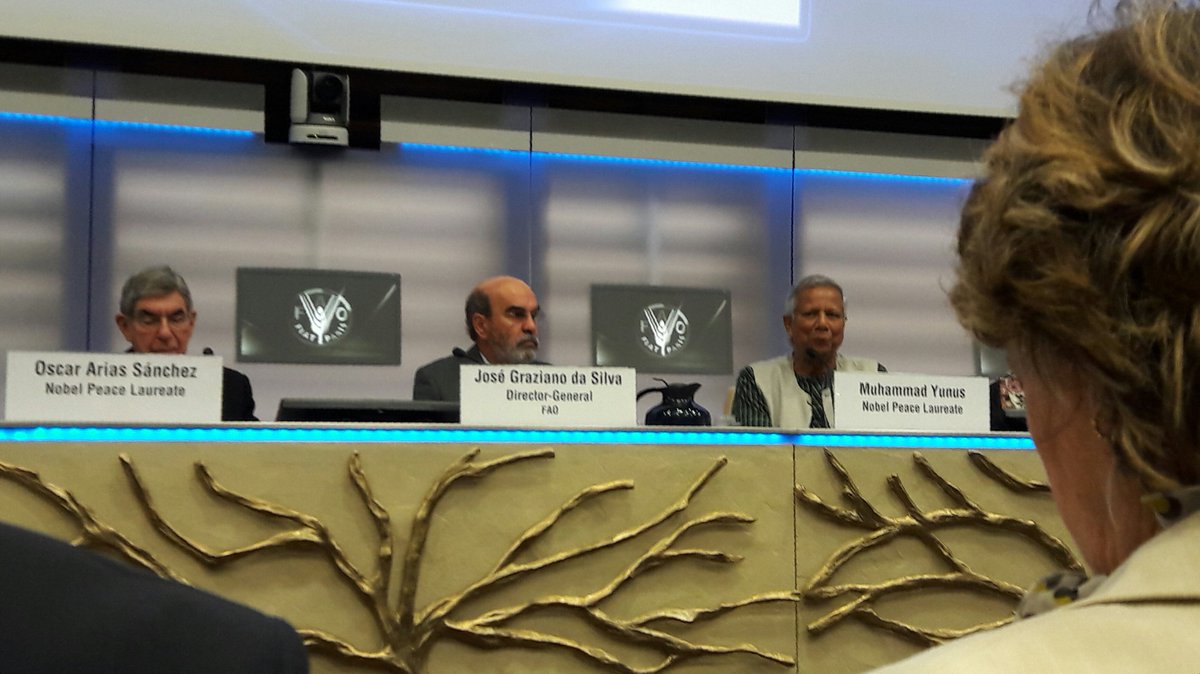 NorwayUNRome's tweet photo. #FAOUN launch the “Alliance for
Food Security” consisting of Nobel Peace Prize Laureates today! https://t.co/l4PVKuJTHr