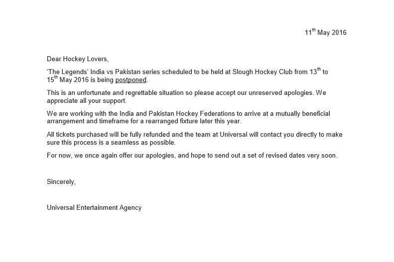 Universalentag's tweet photo. Please read following statement from @Universalentag following postponement of #IndvsPakLegends match series https://t.co/41c90q9PVn