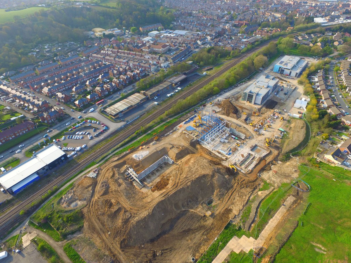 WillmottDixon's tweet image. Brilliant new picture shows our three Scarborough projects; a UTC, university campus and leisure village