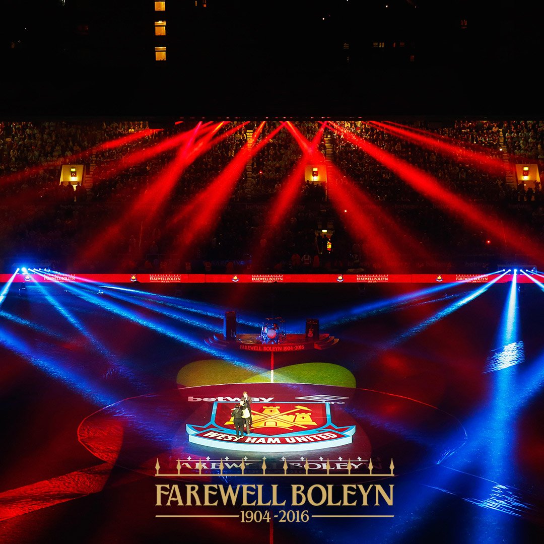 Kemarin adlh mlm yg buat kita bangga jadi Claret &amp; Blue army #WHUFC #FarewellBoleyn