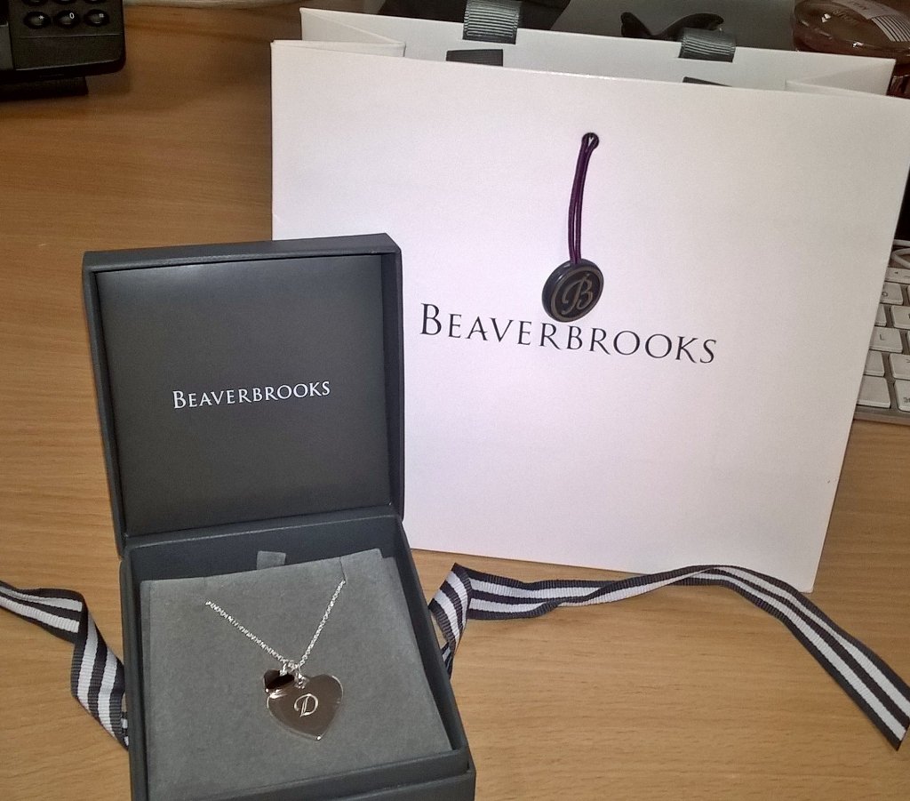 Thanks @beaverbrooks for the personalised necklace for @dom_ayling! #BBGetsPersonal #BBShinyNewThings