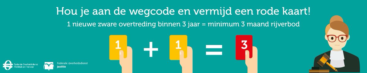 FODMobiliteit's tweet image. 1+1=3 in het verkeer !  #recidive #verkeersveiligheid