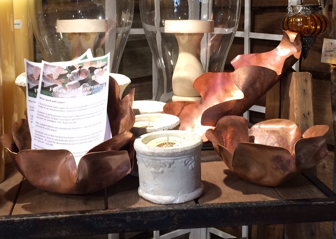 FieldKelly's tweet photo. Field's Fine Metalware available @FairweathersGC in @Beaulieu_Hants High St #copperwoman https://t.co/QjYgpRgRUF https://t.co/yqCa1cOV2L