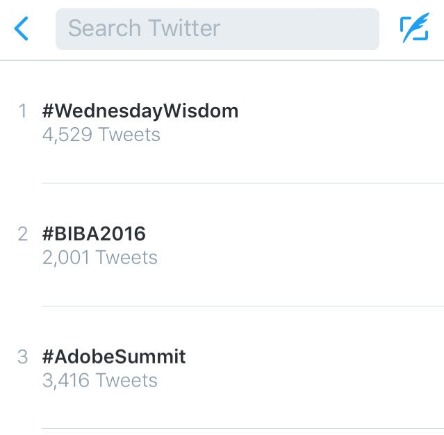 #BIBA2016 trending at number two now - hope you're having an enjoyable and productive time here in Manchester