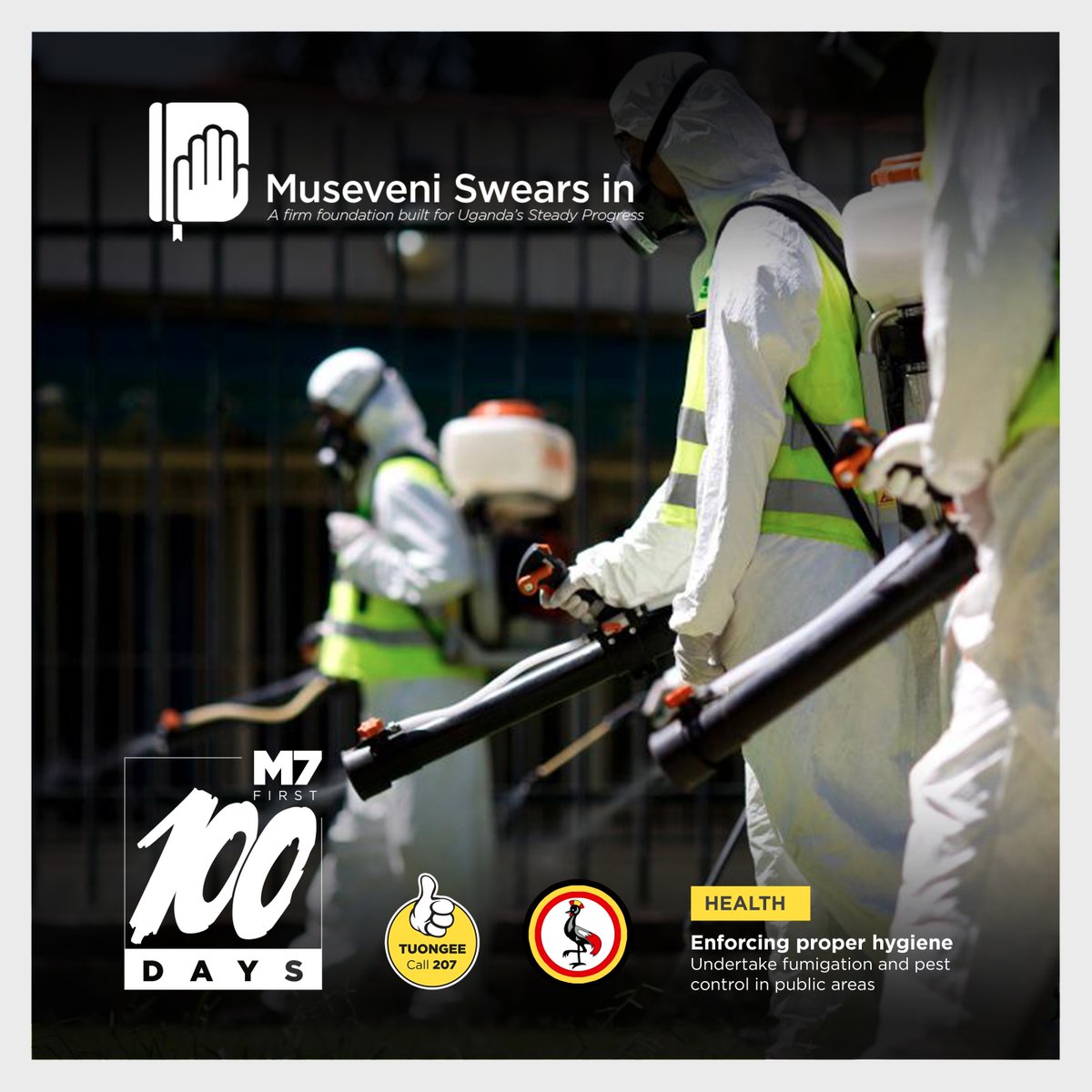 Health is a necessary concern to every Ugandan. Kindly suggest areas of consideration in the 1st100days? #M7SwearsIn