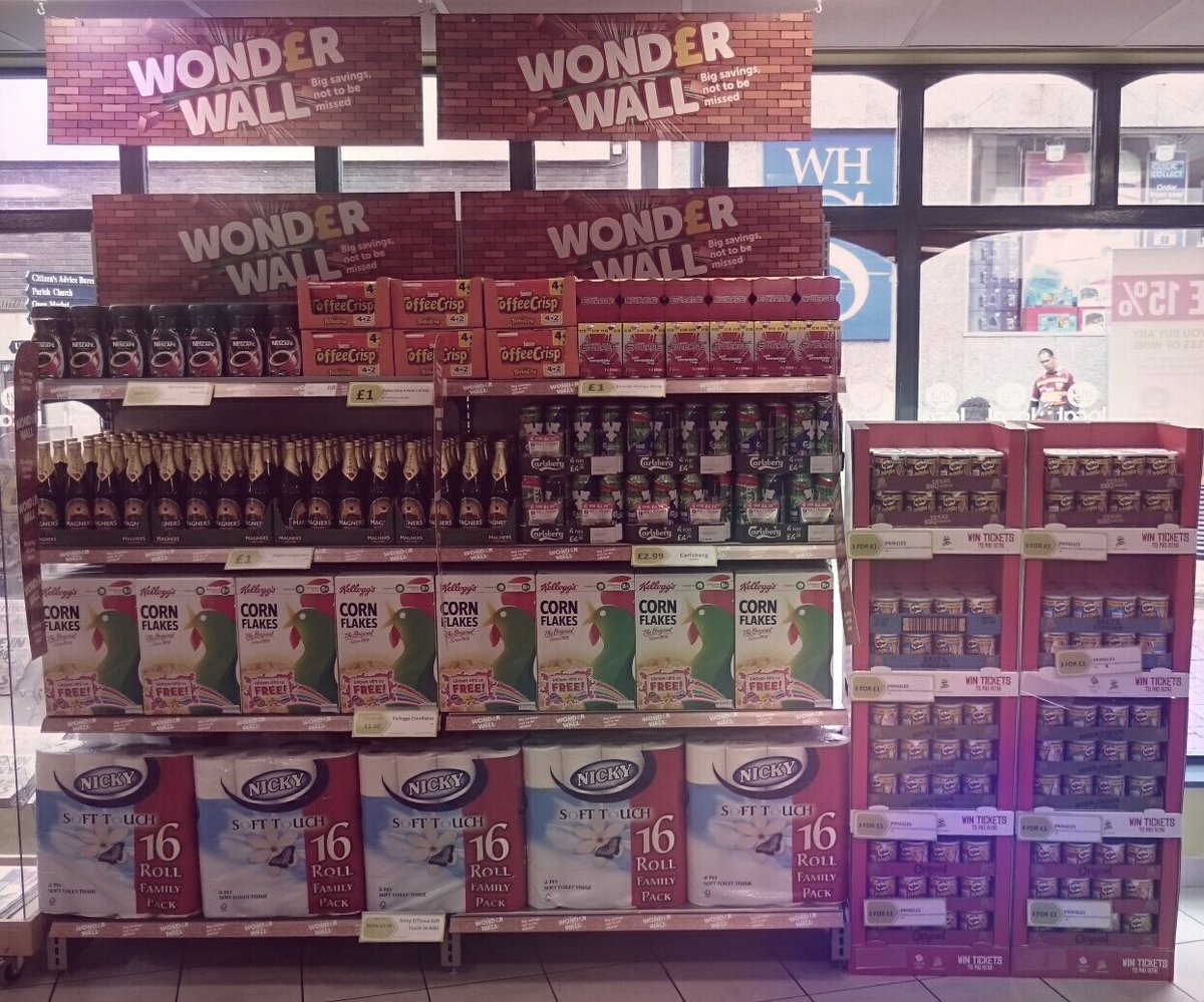 MyLocalHudds's tweet image. Meet the #wonderwall! Guaranteed to wow you with our fantastic offers! Hurry, while stocks last! #mylocal
