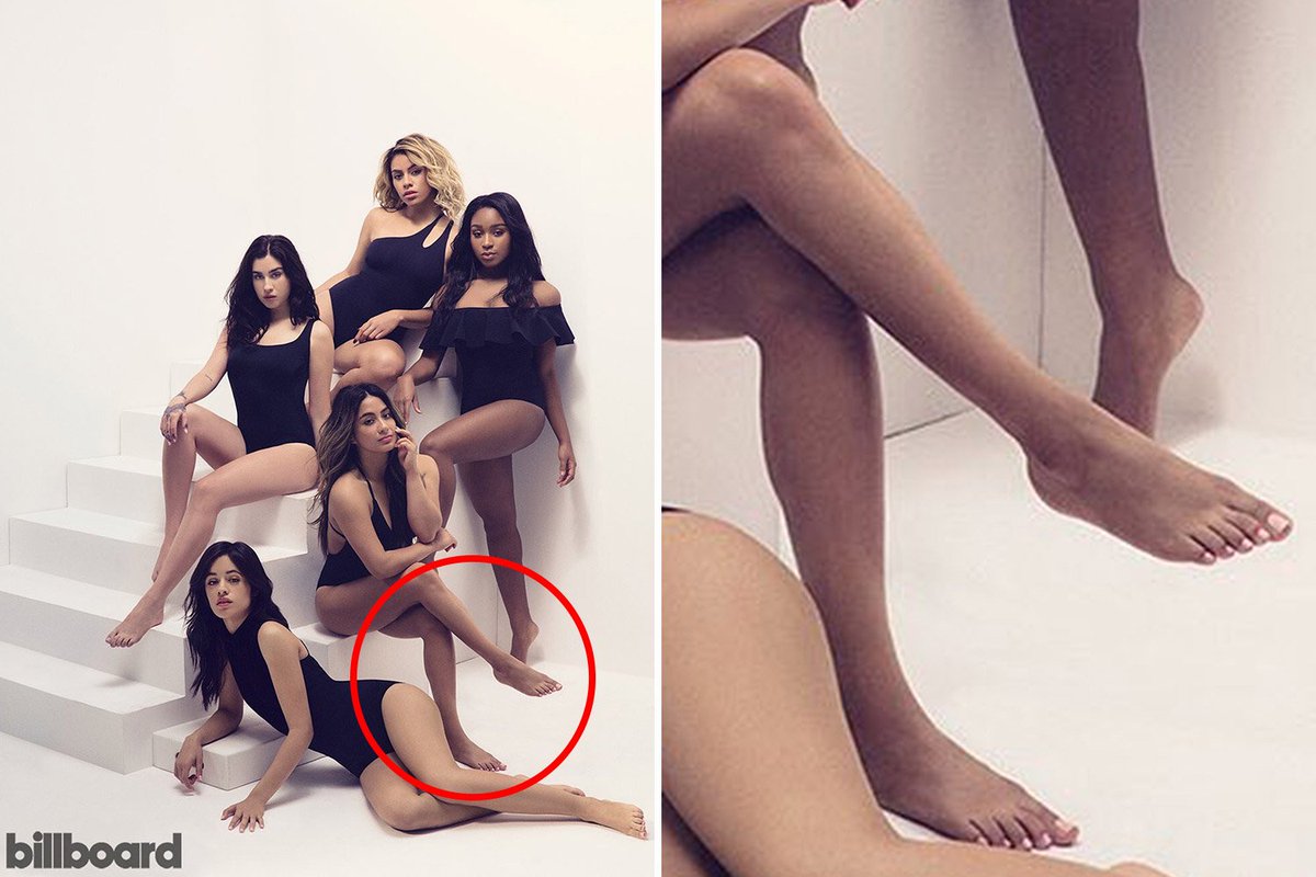 Photoshop fail Harmony singer Ally Brooke feet Billboard shoot Scoopnest.