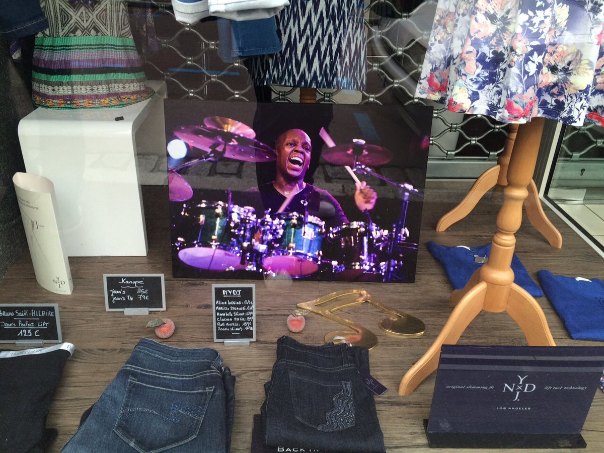 Musicians tend 2 have the odd surreal moment. A friend walks past a shop in Coutances, France yesterday &amp; saw this: