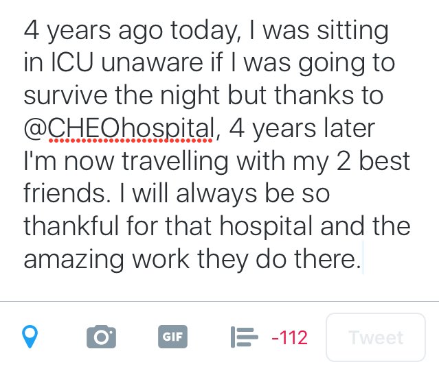 Annamurphh's tweet photo. Consider myself to be such an lucky unlucky girl @CHEOhospital https://t.co/U3VEJYCqbn