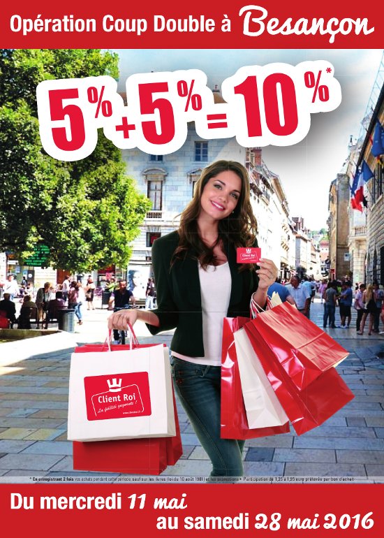 ClientRoi's tweet photo. #besancon #commerce L'opération #coupdouble commence aujourd'hui et jusqu'au 28 mai avec vos commerçants #clientroi https://t.co/A6T8IgzWmW