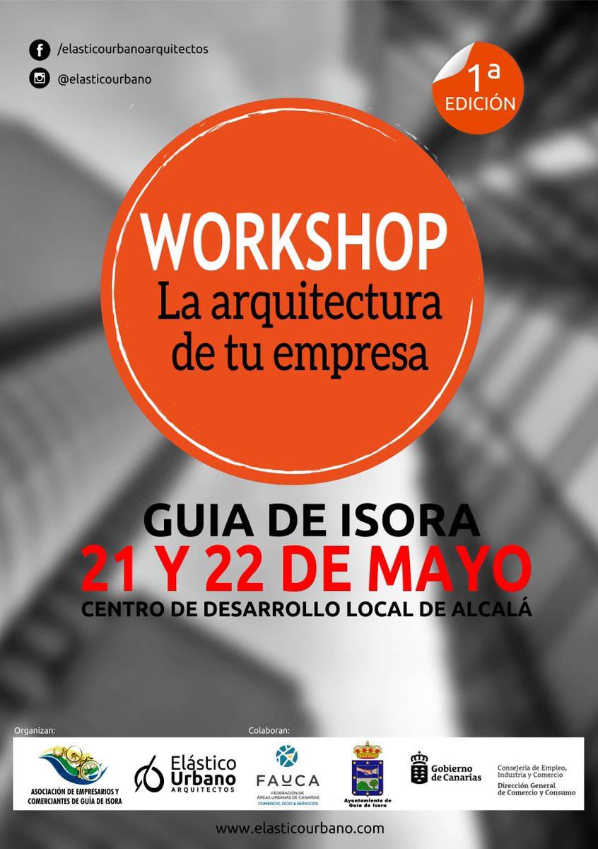 KrystenMHdez's tweet photo. 21 y 22 de Mayo WORKSHOP "La Arquitectura en tu EMPRESA" *Plazas limitadas, inscripciones hasta el 17 de mayo https://t.co/E7tb0Lqcps