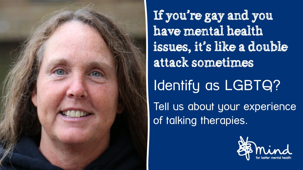 MindCharity's tweet image. Do current #mentalhealth talking therapies really help #LGBT people? Please RT our survey ow.ly/mnKN30059Q5