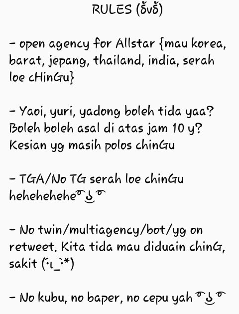 klgency's tweet photo. RULES AND HOW TO JOIN! ͡° ͜ʖ ͡°

               -Salam sayang, 
           7admin keong rachun - https://t.co/0Uw9bKTSMb