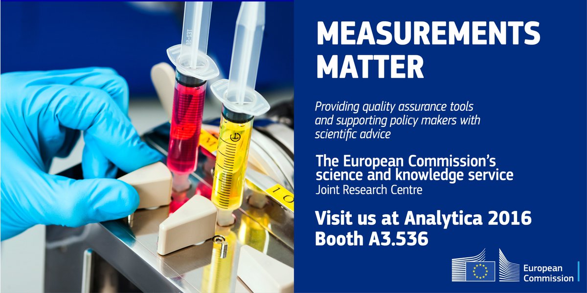 EU_JRC's tweet image. Come visit us @ #Analytica2016 buff.ly/21snPyX Measurements matter ec.europa.eu/jrc/en/referen…