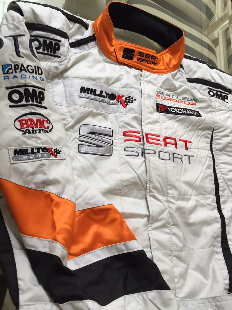 OrrockL's tweet image. @DreadHot making me look the part with @MilltekSport branding now on my @seatsport @ompracing suit! #lookingfast