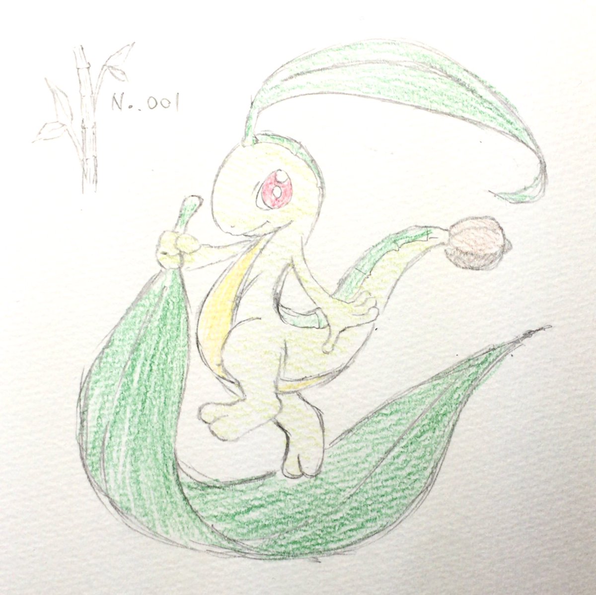 小学生あたりに考えてた創作ポケモンをデザイン見直して描いてみました。名前は決まってません。昔のと合わせてどうぞ 