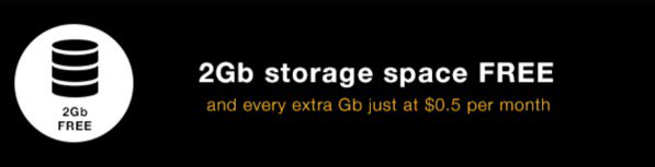 We give you 2Gb storage space #forfree! Every extra Gb just at $0.5 per month. #photography #designthinking #proof