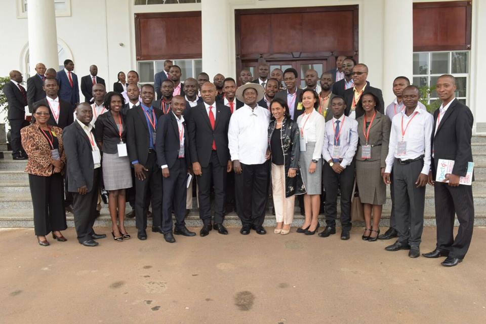 Yesterday  Mr Mugabe Janson Kagurusi had  an opportunity to meet both Mr. Tony Elumelu  the President of Uganda.
