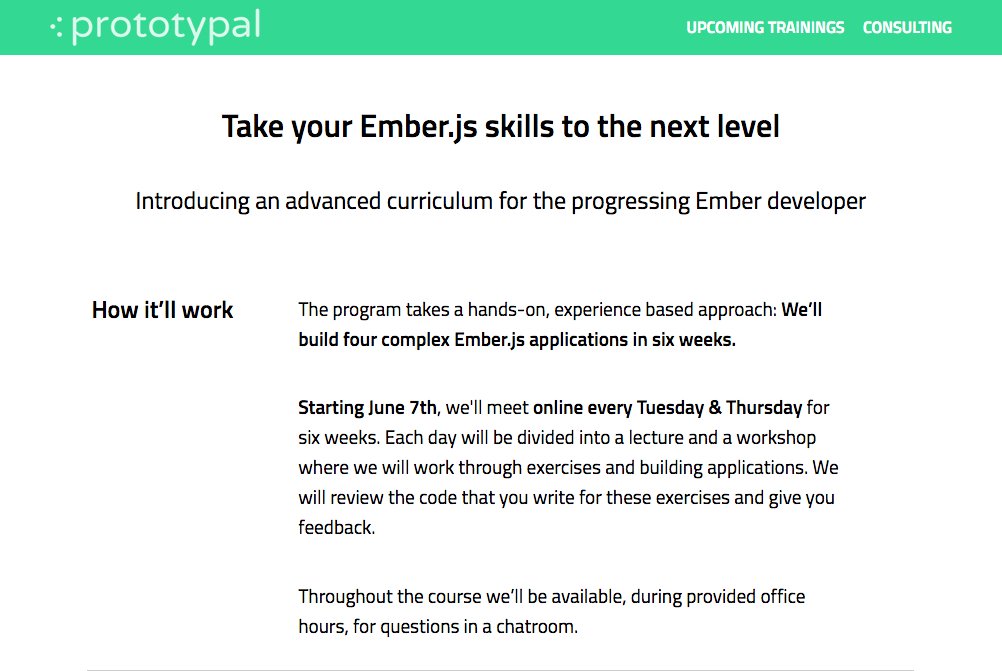 ebryn's tweet image. Early bird registration is open for our 6 week online Advanced Ember.js mentorship program! bit.ly/advanced-ember…