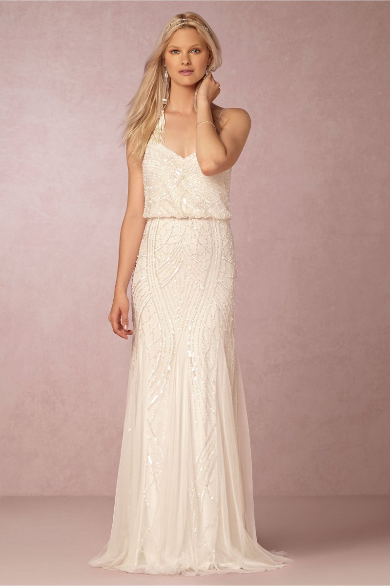dreamwedding's tweet photo. You will turn heads in this shiny gown from @BHLDN! https://t.co/5VfE7zVeOx