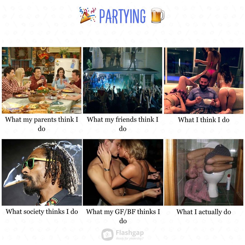 AppFlashgap's tweet image. How people think I party