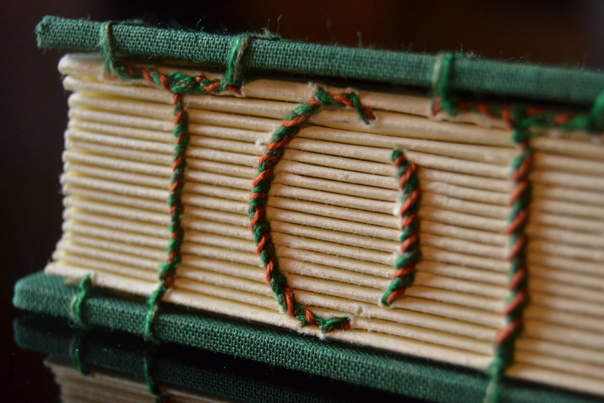 BBookbinding's tweet image. Rilegatura coptic-ricamo TOTORO #coptic #binding #studioghibli #totoro