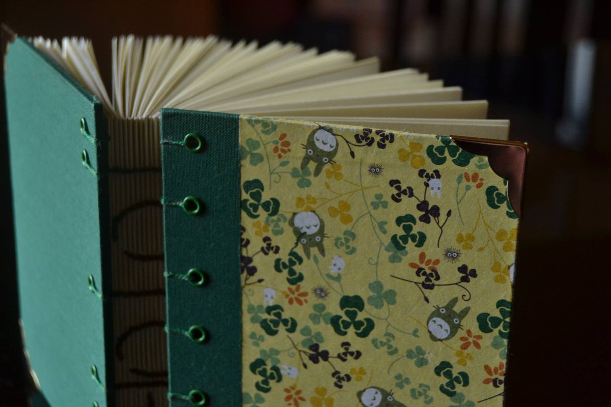 BBookbinding's tweet image. Rilegatura coptic-ricamo TOTORO #coptic #binding #studioghibli #totoro