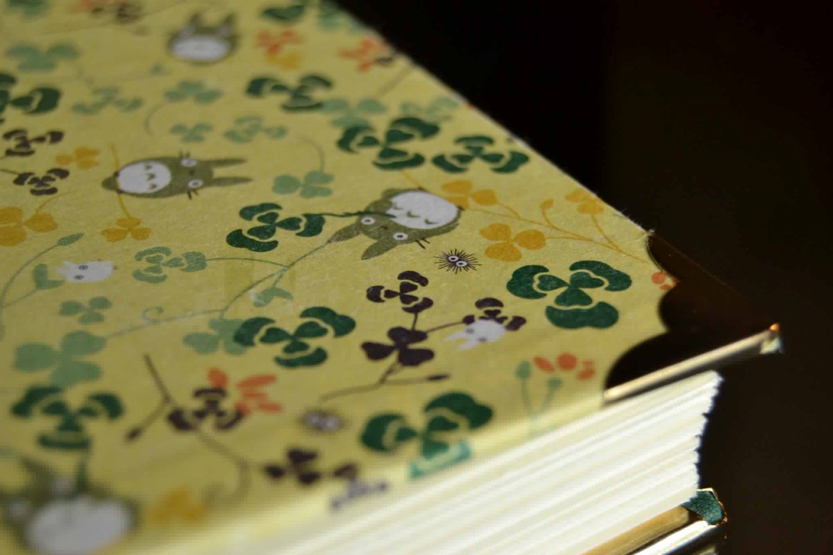 BBookbinding's tweet image. Rilegatura coptic-ricamo TOTORO #coptic #binding #studioghibli #totoro
