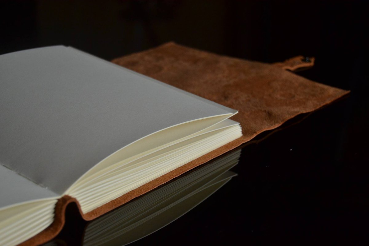 BBookbinding's tweet image. Taccuino medievale GHIBLI in pelle goffrata #binding #studioghibli #medieval #bookbinding