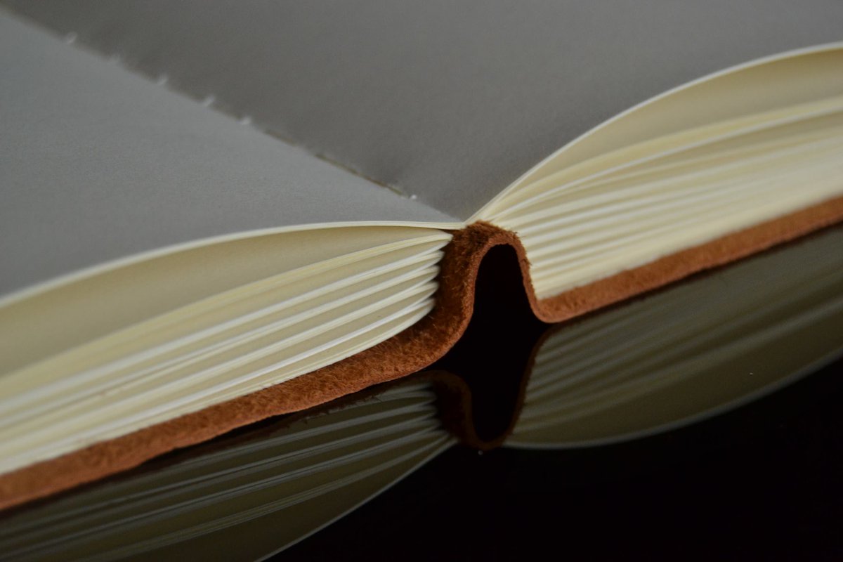 BBookbinding's tweet image. Taccuino medievale GHIBLI in pelle goffrata #binding #studioghibli #medieval #bookbinding