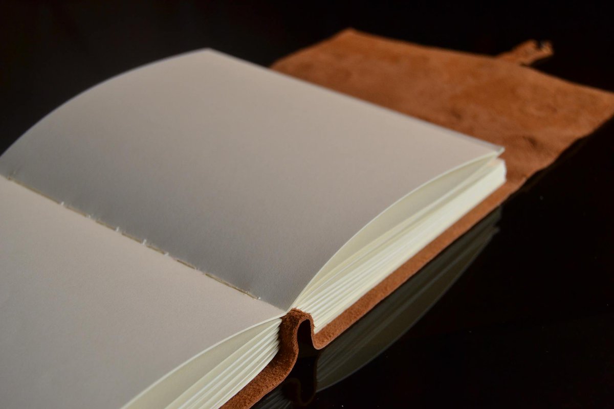 BBookbinding's tweet image. Taccuino medievale GHIBLI in pelle goffrata #binding #studioghibli #medieval #bookbinding