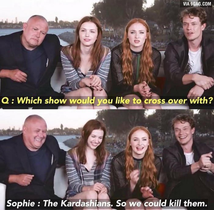 9GAG's tweet image. Sophie Turner is pretty brutal!
9gag.com/gag/aYe0b3w?re…