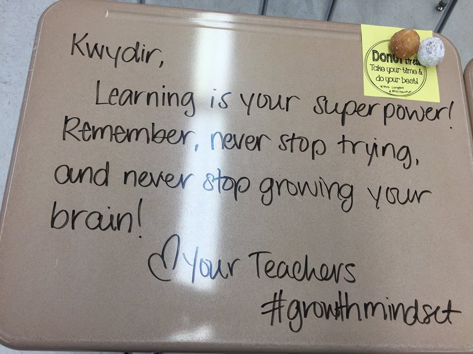 brewhouse's tweet photo. LOVE THIS! Teacher surprises students with inspiring desk messages on exam day https://t.co/xLNk11j8VU https://t.co/pDya92lsS1